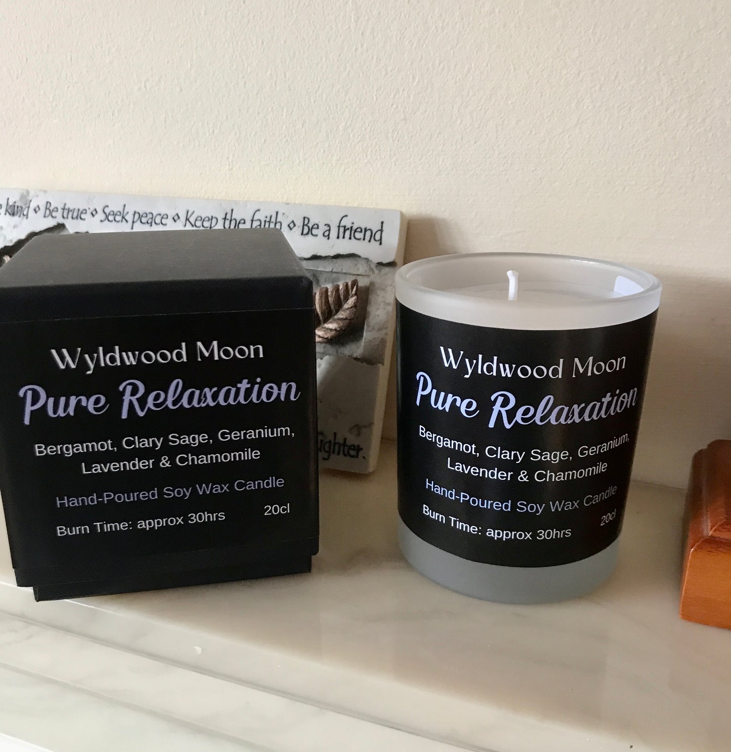 'Pure Relaxation' Soy Candle in a Glass