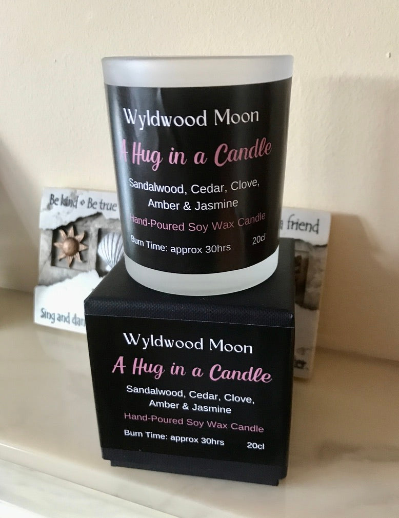 A Hug in a Candle' Soy Candle in a Glass