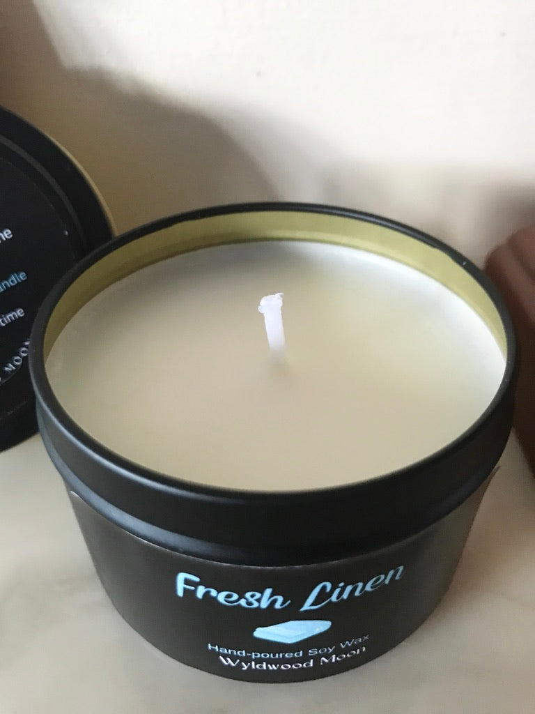 'Fresh Linen' Scented Soy Wax Candle