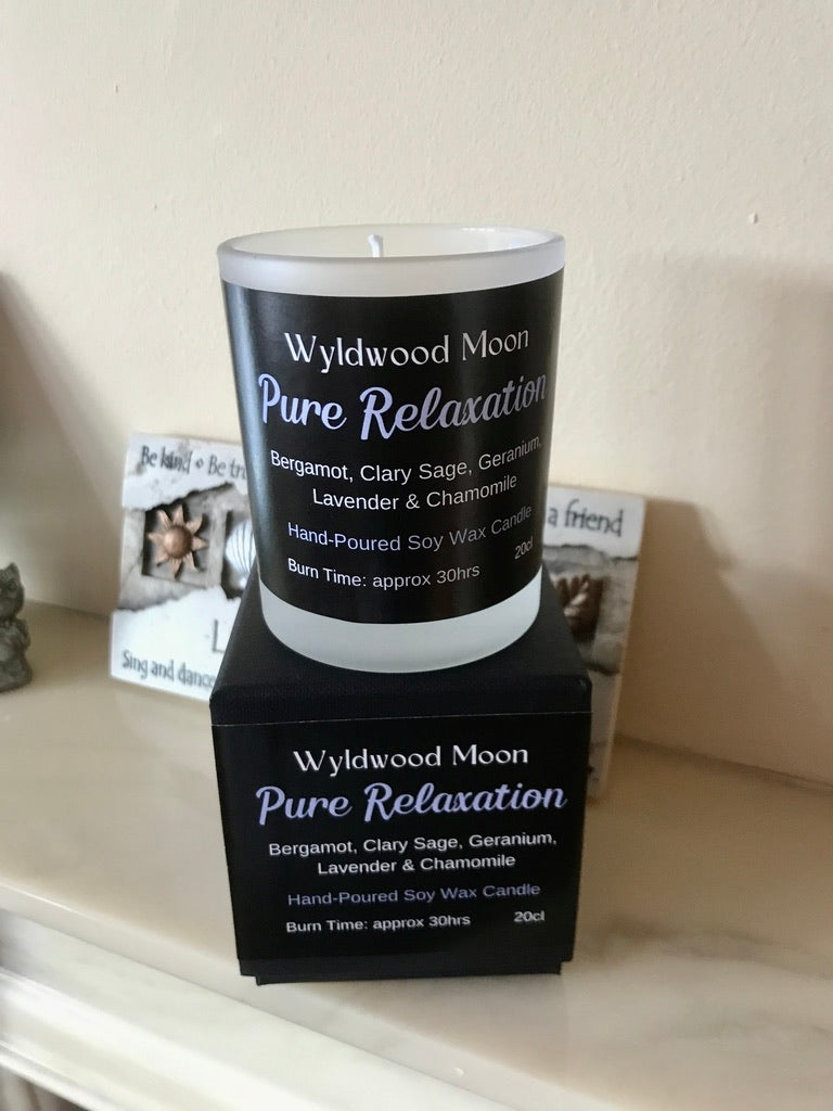 'Pure Relaxation' Soy Candle in a Glass