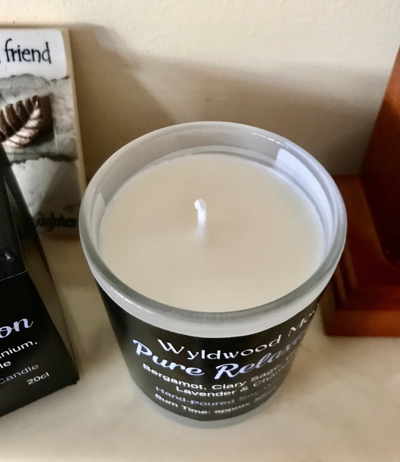 'Pure Relaxation' Soy Candle in a Glass