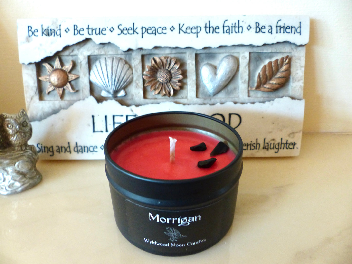 Morrígan Scented Olive Wax Candle (Woody and Spicy Scent)