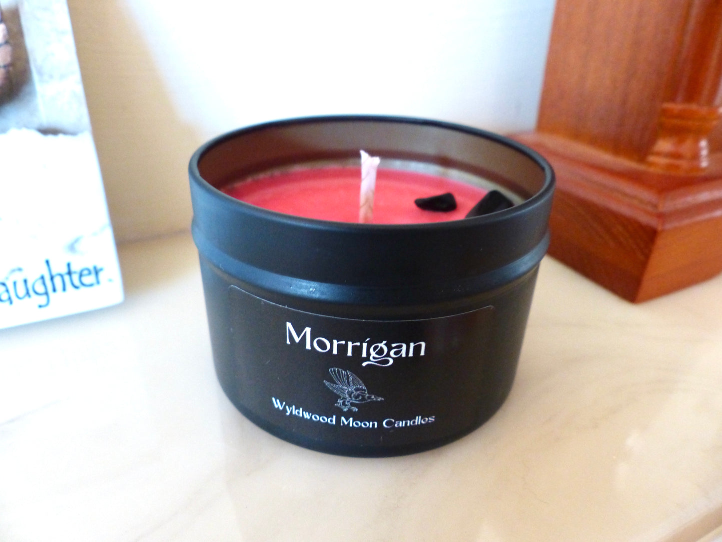 Morrígan Scented Olive Wax Candle (Woody and Spicy Scent)