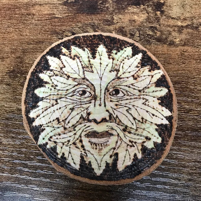 Green Man Coaster/Wall Piece