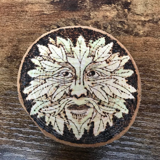 Green Man Coaster/Wall Piece